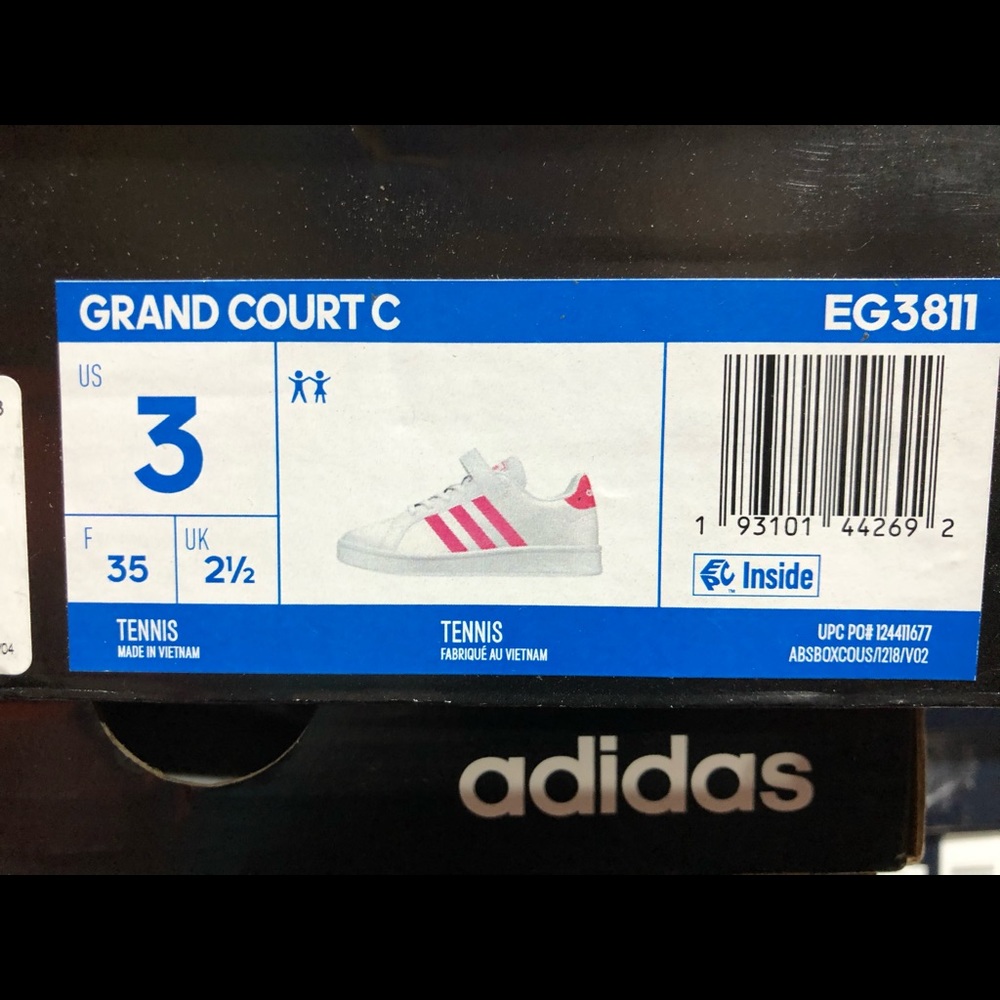 adidas Little Girls Grand Court Stay-Put sneakers - Picture 13 of 13